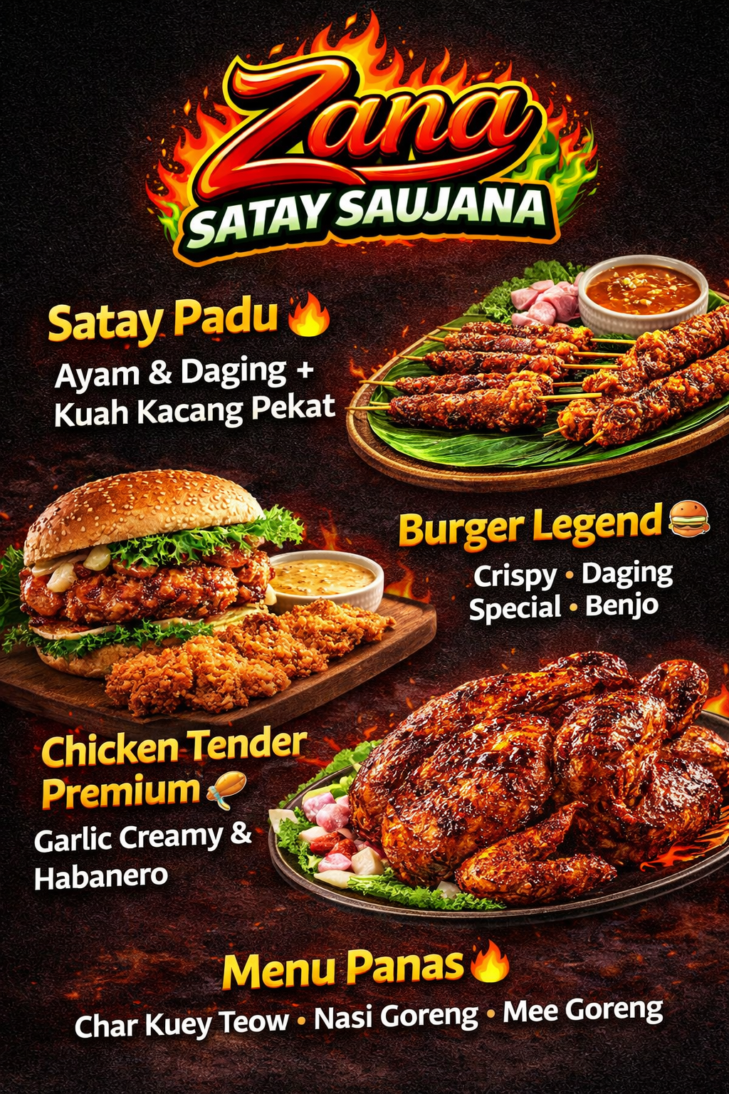 Zana Satay Saujana menu highlights